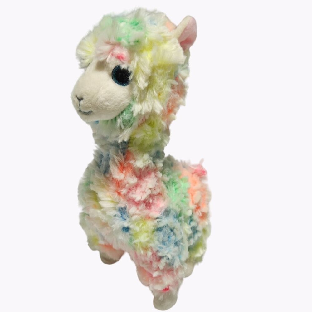 TY Lola Rainbow Llama 9 inch Plush Alpaca Colorful Stuffed Animal Toy